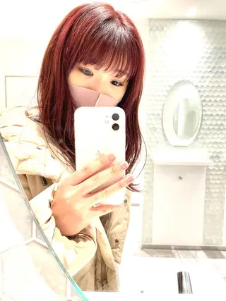 ロング カラー ヘアアレンジ ハイトーンピンク🍑 ブリーチ🍑RINAのヘアスタイル