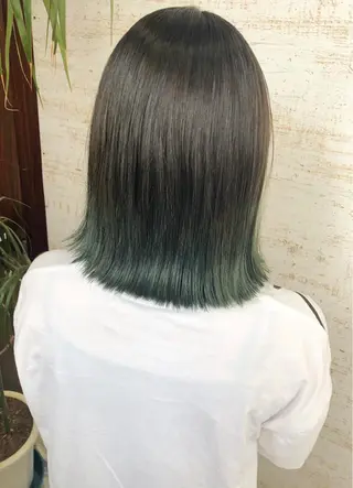 ミディアム カラー ケアブリーチ /髪質 改善/古橋圭史郎のヘアスタイル