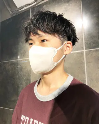 パーマ ヘアアレンジ メンズ ainico+所属・メンズ特化✂️栗原 侑也のヘアスタイル