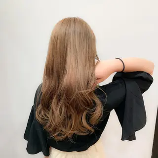 ロング カラー ヘアアレンジ TONE所属・透明感カラー/ 韓国ヘア/縮毛矯正のヘアスタイル