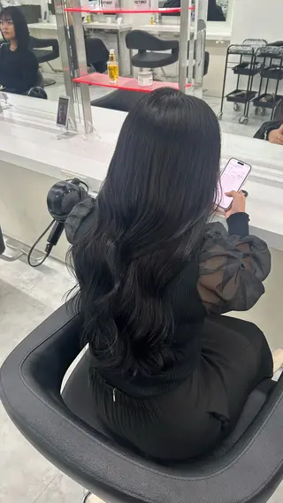 ロング カラー パーマ ヘアアレンジ メンズ キッズ 🩶盛れ✖️韓国ヘア 🩶Himari🎀のヘアスタイル