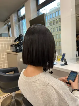 ショート カラー ヘアアレンジ flammeum所属・ハイトーン/ボブ /misakiのヘアスタイル