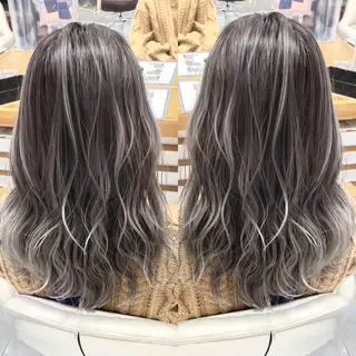 ミディアム カラー 縮毛/レイヤー 韓国/橋口のヘアスタイル