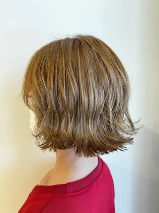 ミディアム カラー ながやま まいのヘアスタイル