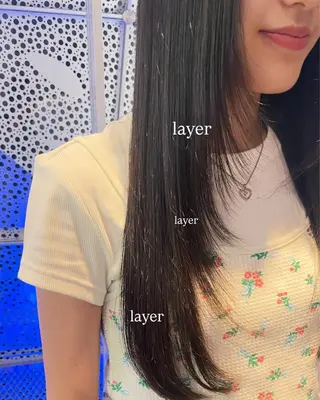 ロング レイヤー/デジパ SAKIのヘアスタイル