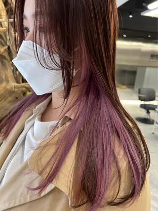 ロング カラー mai🤍縮毛酸性ス トレート/アイリストのヘアスタイル