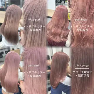 ロング カラー NAMI🤎ブラウン &ミルクティー🤍のヘアスタイル
