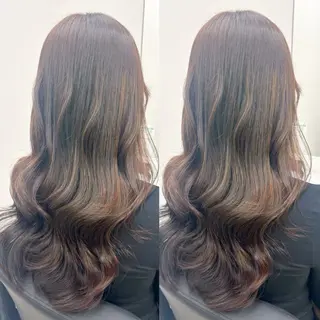 ロング カラー 顔周り🎀 暖色系カラー🎀愛美のヘアスタイル