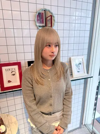 セミロング カラー ウルフレイヤー エクステ/kokiのヘアスタイル