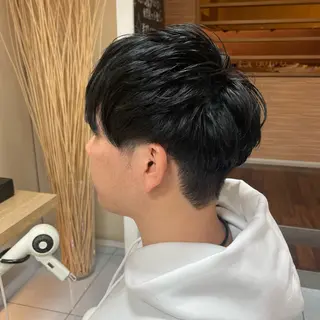 ショート メンズ ダウンパーマ特化💎 ボブ・レイヤーりなのヘアスタイル