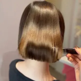 ショート 莉乃/縮毛矯正/髪質 改善/艶カラーのヘアスタイル