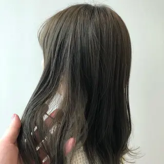 セミロング カラー 堀 ゆきみのヘアスタイル