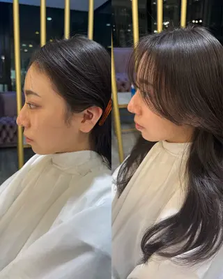 セミロング 韓国ヘア特化🇰🇷 心斎橋【ユリカ】のヘアスタイル