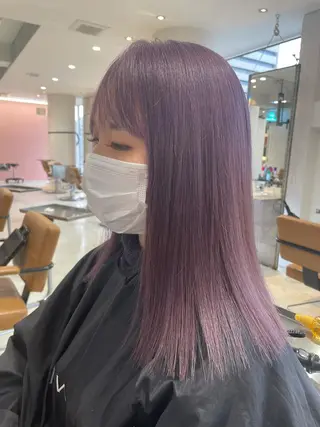 ミディアム カラー 艶ハイトーン👑♡ NATSUKIのヘアスタイル