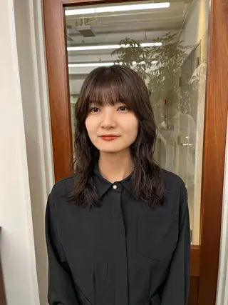 ミディアム カラー パーマ Garland所属・手越 青のヘアスタイル