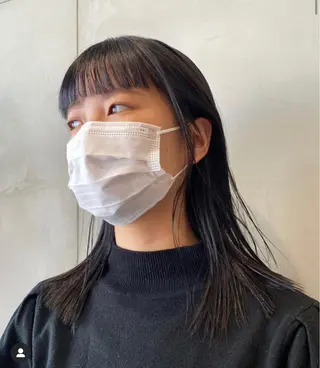 セミロング カラー 艶髪/ダークトーン 🩶丸山日向のヘアスタイル