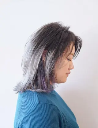 ミディアム カラー salon m ni サロンマーニ所属・久保田 一のヘアスタイル