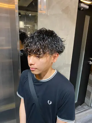 ショート パーマ メンズ Agu hair lore沼館店所属・八戸パーマ/メンズパ ーマ/シンゴ。のヘアスタイル