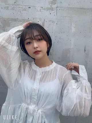 ショート カラー パーマ ヘアアレンジ Riposo.所属・✨艶髪✨ 奈須晴香のヘアスタイル