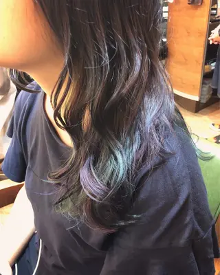 セミロング カラー 原宿サロン代表 デザインカラー伊藤卓のヘアスタイル