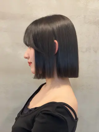 ミディアム けいし🐬ボブ 美髪縮毛矯正のヘアスタイル