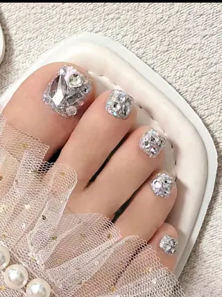 ネイル フィルイン、長さ出し 深爪矯正のネイルデザイン