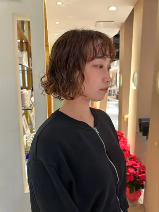 ショート 青木龍樹/パーマモデ ル/似合わせパーマのヘアスタイル