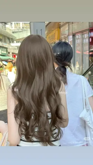 カラー 透ける透明感カラー 🤍anju🎀のヘアスタイル