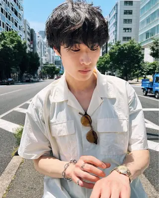 ショート パーマ ヘアアレンジ メンズ 似合わせカラー / レイヤーMADOKAのヘアスタイル