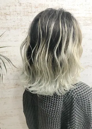 ミディアム カラー ケアブリーチ /髪質 改善/古橋圭史郎のヘアスタイル