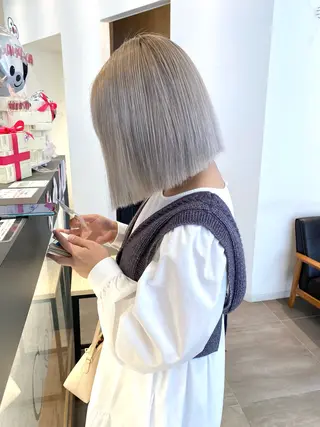 ミディアム 💎【髪質改善カラー 艶髪×縮毛矯正】💎のヘアスタイル