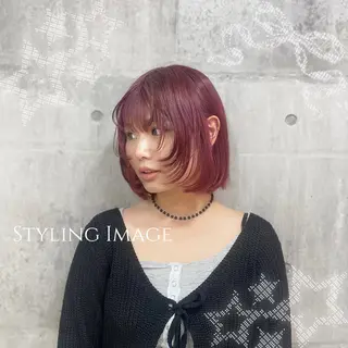 ミディアム 🤍うる艶韓国 カラー/Hitohaのヘアスタイル