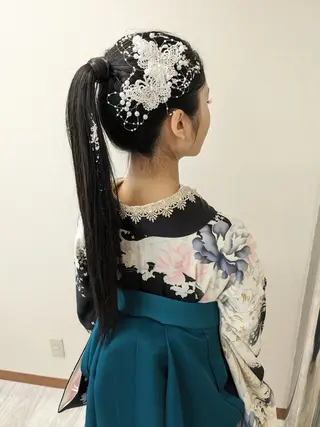 ロング ヘアアレンジ bright所属・miku ヘアセット/着付けのヘアスタイル