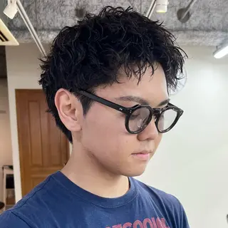 ショート 大人メンズヘア メンズパーマSHUNのヘアスタイル
