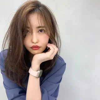 セミロング beautism clock所属・韓国風🇰🇷うる艶 レイヤー/海青🫧のヘアスタイル