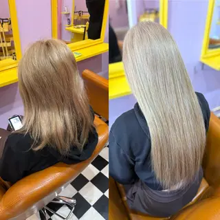 セミロング チビ編み込みエクステ どぅ〜す/YUIのヘアスタイル