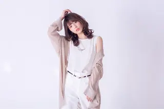 ミディアム カラー パーマ コテ巻きパーマ/韓国 パーマ/佐野のヘアスタイル