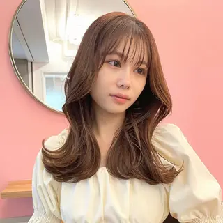 セミロング カラー 🫧透明感ヘア🫧 🧸竹花　彩希🧸のヘアスタイル