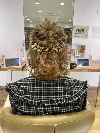 ミディアム ヘアアレンジ メンズモテパーマ💙 fuwaのヘアスタイル