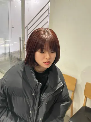 ミディアム カラー メンズカット パーマ[佐橋]のヘアスタイル