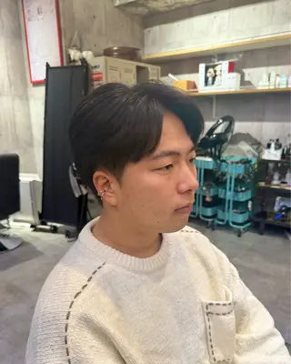 メンズ 艶ベージュカラー naoki.のヘアスタイル