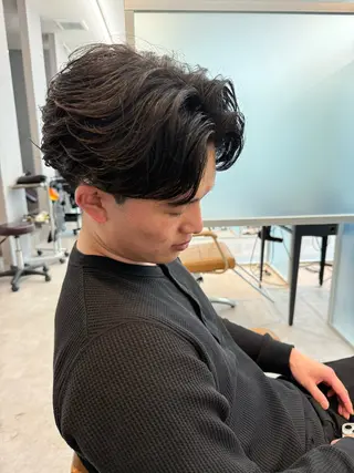 ミディアム メンズ メンズパーマ職人/ 天神/tatsukiのヘアスタイル