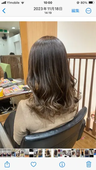 セミロング MOLLASALON 浅香山店所属・髪質改善カラー 縮毛矯正🤍辻桃加のヘアスタイル