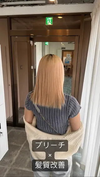 セミロング カラー パーマ ヘアアレンジ cecil hair 難波店所属・髪質改善透明感カラー /SHOGO☀️のヘアスタイル