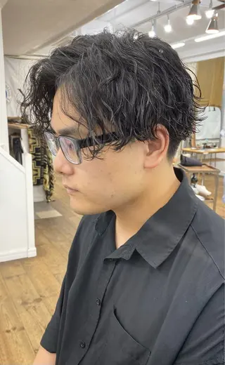 ショート パーマ メンズ メンズ特化サロン ウエダ　ヒロキのヘアスタイル