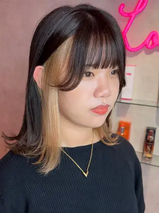 ミディアム カラー 韓国ヘア/艶カラー /田中悠佑のヘアスタイル