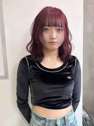 セミロング カラー あ あのヘアスタイル