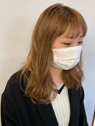 セミロング ちばた/レイヤー 似合わせ/大阪中津のヘアスタイル