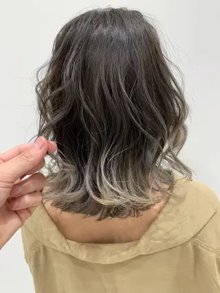 ミディアム カラー 杉原 悠司のヘアスタイル