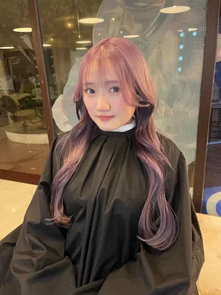 ロング カラー ヘアアレンジ @kyoniyy KYONIのヘアスタイル